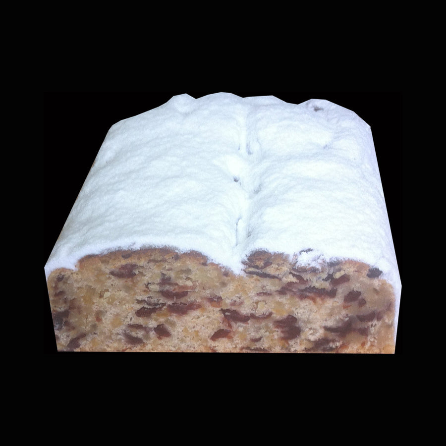 Anschnitt des Cranberrystollen